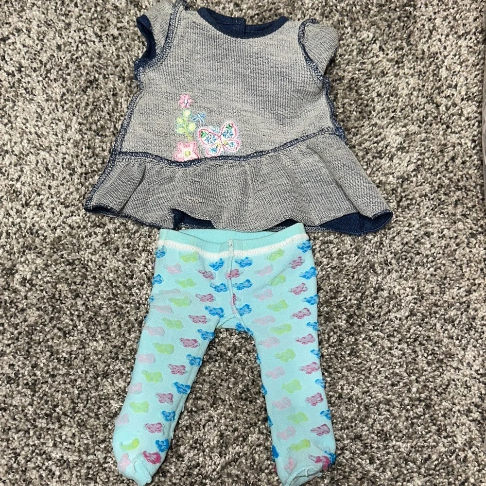 Adorable Female Twin Doll 2 pc Dress Set